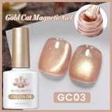 Born Pretty Gold Cat Magnetic Gel/Altın Yansımalı Kedi Gözü Kalıcı Oje(GC03)-10ml