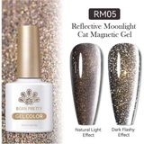 Born Pretty Moonlight Reflective Cat Magnetic Gel/ay Işıltısı Reflective Kedi Gözü Kalıcı OJE(RM06)-10ML - rm05