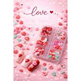 Born Pretty Nail Ornament 3D Charm Sevgililer Günü Konsepti - Çok Renkli