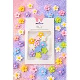 Born Pretty Pastel Daisy Flower 3D Nail Charm Set – Color Mix - Çok Renkli