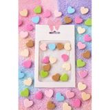Born Pretty Pastel Heart 3D Nail Charm Set – Soft Color Mix - Çok Renkli