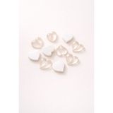 Born Pretty Pearl White Heart Tırnak Taşı - Çok Renkli
