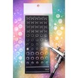 Born Pretty Pro Art Airbrush Nail Stencil Series No:02 - Çok Renkli