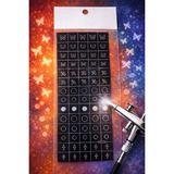 Born Pretty Pro Art Airbrush Nail Stencil Series No:04 - Çok Renkli