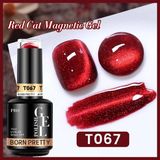 Born Pretty Red Cat Eye Gel/Kırmızı Kedi Gözü Kalıcı Oje(T067)-15ml