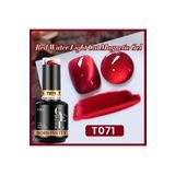 Born Pretty Red Water Light Cat Eye/Kırmızı Su Işıltılı Kedi Gözü Kalıcı Oje(T071)-15ml