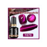 Born Pretty Red Water Light Cat Eye/Kırmızı Su Işıltılı Kedi Gözü Kalıcı Oje(T073)-15ml