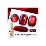 Born Pretty UR SUGAR Red Cat Magnetic Gel/Kırmızı Kedi Gözü Kalıcı Oje(R01)-15ml(6 Ton Seçeneği)