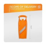 Börner Wave- Powerline Crinkle Cut Vegetable Slicer (Turuncu) • Sebzeler Için Dalgalı Mandolin • Dalga//kırışık Kesim • Kafes Patates Için Patates Dilimleyici
