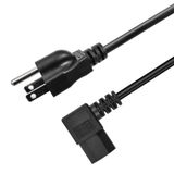 BornForcable 3 Uçlu Uzun Açılı Güç Kablosu 10ft Ağır Hizmet Tipi AC Kablolar forC13 Açı Tipi Kablo, 90 Derece Güç Kablosu, PC Monitör TV, 3 Pin Konektörü, Evrensel Güç Kablosu, Bilgisayar Sol Açı Güç Kablosu, 18