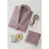 Bornoz - Havlu Seti Carla İndigo Mürdüm S/M+50X90cm