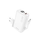 Borofone 10000mAh Powerbank, Avrupa ve Amerika Adaptörlü Güç Bankası iPhone ile Uyumlu Şarj Led Gösterli BJ39