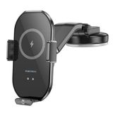 Borofone BH206 Araç Telefon Tutucu ve Kablosuz Şarj Cihazı | Qi Uyumlu | Hızlı Şarj 15W | Otomatik Açma-Kapama | Teleskopik Montaj ve Esnek Görüş Açısı BH206