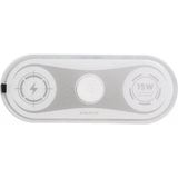 Borofone BQ14 3 In 1 Kablosuz Hızlı Şarj Cihazı 22.5W Akıllı Telefon, Saat ve Kulaklık Uyumlu - Beyaz