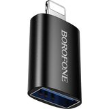 Borofone BV18 USB To Type-C Dönüştürücü Adaptör - 5V/3A Şarj ve Otg Destekli - 0 - Siyah