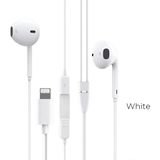 Borofone iPhone Uyumlu Lightning Kablolu Kulaklık: Hd Mikrofon ve Kumandalı - Beyaz