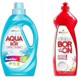Boron Aquabor Doğal Sıvı Çamaşır Deterjanı Renkliler Için 33 Yıkama+Bulaşık Deterjanı 820 ml Tm