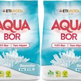 Boron AquaBor Matik Toz Çamaşır Deterjanı 12KG (Beyazlar İçin) 80 Yıkama (2PK*6KG)