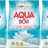 Boron AquaBor Matik Toz Çamaşır Deterjanı 18KG (Beyazlar İçin) 120 Yıkama (3PK*6KG)