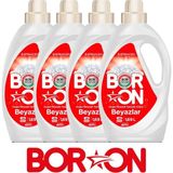 Boron Doğal Mineralli Sıvı Çamaşır Deterjan Beyazlar Için 4 Adet 104 Yıkama