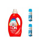 Boron Doğal Sıvı Çamaşır Deterjanı Renkliler İçin 26 Yıkama+ Bortam Dezenfektan 500 Ml*2 Adet