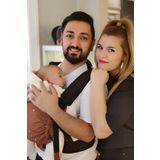 Boroosh Baby Bebekle Büyüyen %100 Pamuklu 0-4 Yaş Kahve Yıldızlı New Age Ergonomik Bebek Kangurusu