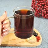 Borosılıkat Büyük Çay Fincanı Kupa Kulplu Kahve Çay Bardağı-1 Adet 420 cc