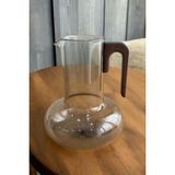 Borosilikat Cam Akasya Saplı Luna Smoke Sürahi 1200 ml - Füme - 1,2 lt