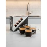 Borosilikat Cam Bardak Seti, Isıya Dayanıklı Espresso Bardağı, 150 ml, 4'lü