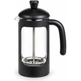 Borosilikat Cam French Press 350 Ml, Siyah Çerçeveli Kavisli Saplı Pistonlu Demlik, Kahve ve Bitki Çayı Demleme Aparatı, Şeffaf Hazneli Manuel Kahve D - Standart - Renkli