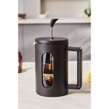 Borosilikat Cam French Press 800 Ml, Şık ve Dayanıklı Kahve Demleme Aracı - Seçenek 1 - Ahşap