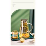 Borosilikat Cam Metal Kapaklı Lüks Sürahi 1900 Ml İpk Gold