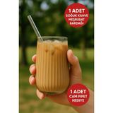Borosilikat Sunum | Soğuk Meşrubat & Kahve Bardağı Isıya Dayanıklı Bardak 500 ml Origamicup 1 Adet - Şeffaf