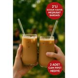 Borosilikat Sunum | Soğuk Meşrubat & Kahve Bardağı Isıya Dayanıklı Bardak 500 ml Origamicup 2 Adet - Şeffaf