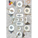 Borser Etnik Desen Siyah 6 Kişilik 14 Parça Kahvaltı Takımı**1**