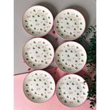 Borser Kiraz 6 Adet 20 cm Pasta Tabağı - Pembe