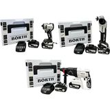 Börth Akülü 3-Lü Set Hilti & Taşlama & Torklu Vidalama