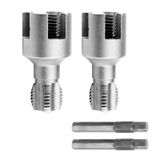 Boru Dişli Delici, Borular için Entegre İç ve Dış Dişli Aleti, Su Borusu Dişli Açıcı, Boru Dişli Kesme Aleti, PVC Kesme Demiri Plastik Borular için PPR (1/2", 3/4")