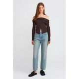 Boru Paça Mavi Kadın Pantolon 71350-2Y5