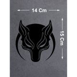 Börü Sticker - Gökbörü Kurt Hilal Sticker - Araba Oto Cam Motosiklet Karavan Sticker - 00238 15x14 Cm