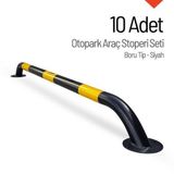 Boru Tip Otopark Araç Stoperi – 10'lu Set | 60 mm Dayanıklı Park Demiri