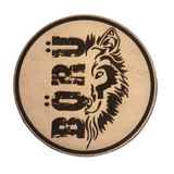 BÖRÜ YAZILI - Deri PEÇ - Arma - Askeri Patch