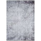 Borucerd Gri Modern Geometrik Etnik Eskitme Desenli Boho Makinada Yıkanabilir Hafif Hav Toz Vermez Leke Tutmaz Kaymaz Taban Dijital Makine Baskı Halı Oturma Odası Salon Yolluk Koridor Mutfak Halısı