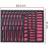 Boş Eva Havalı Takım Arabası Için, 72 Adet, 55,5X41 Cm, Torx Uzun ve Twist Lokma - Seçenek 1