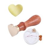 Boş Mum Mühür Pirinç Damga Başlığı Kalp Şekilli 25x25mm