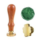Boş Mum Mühür Pirinç Damga Başlığı Yonca Yaprağı Şeklinde 26x26mm