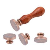Boş Mum Mühür Pirinç Damga Başlığı Yuvarlak 25mm Bakır Copper