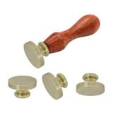 Boş Mum Mühür Pirinç Damga Başlığı Yuvarlak 25mm Bronz