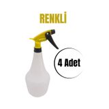 Boş Sprey Şişesi- Renkli Sıvı Püskürtmek İçin Boş Fıs Fıs 4 Adet