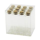 Boş Tüp Cam Şişe - 20 ml - Mantar Kapak - 1 lt - Renkli